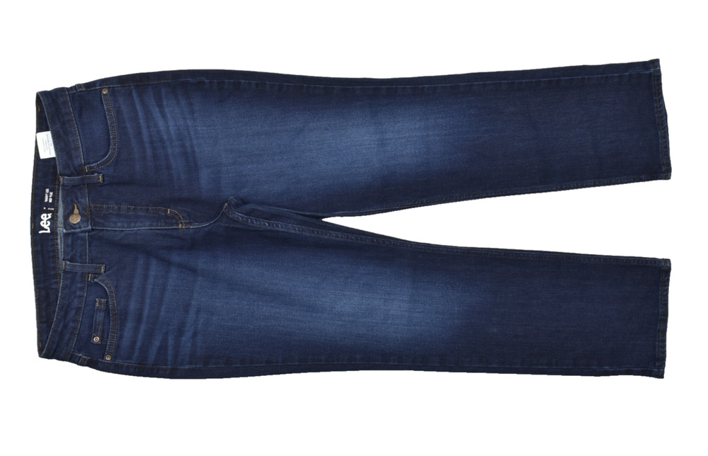 Lee Women's Size 12M Mid Rise Straight Leg Blue Denim Jeans 101CMSEW2 Cotton NEW